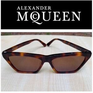 ALEXANDER MCQUEEN Sunglasses MODERN TORTOISESHELL NEW with MCQ case